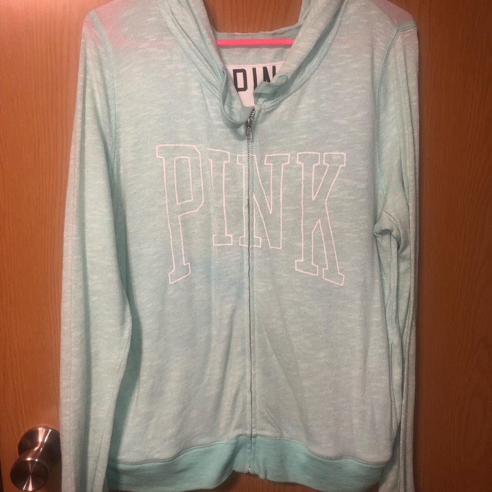 Pink zip up hoodie